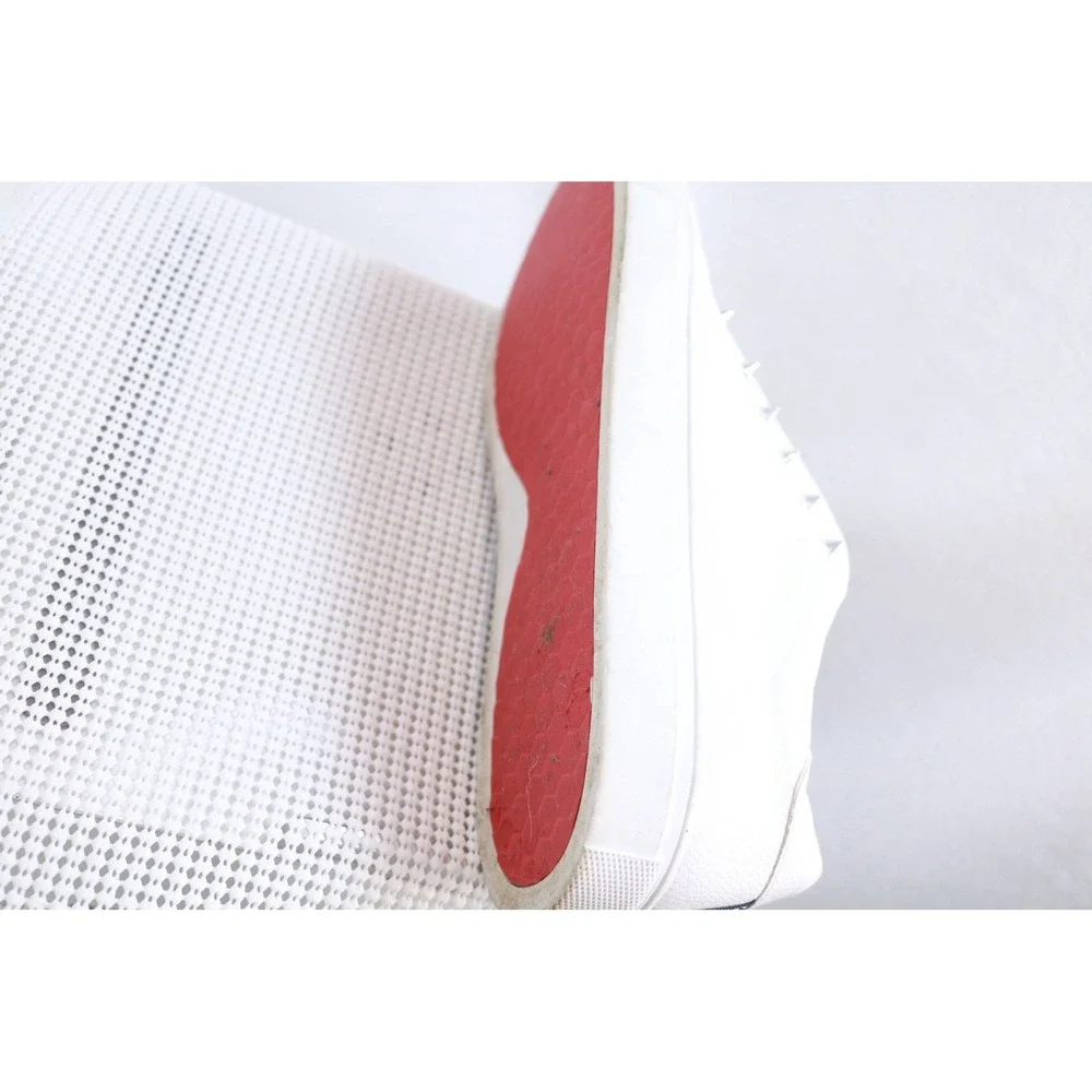 Faranzi Newport-S Mens Sneakers Size 11 White Silver Studs F421455K Casual Shoes